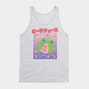 Kawaii Peach Juice Frog Tank Top